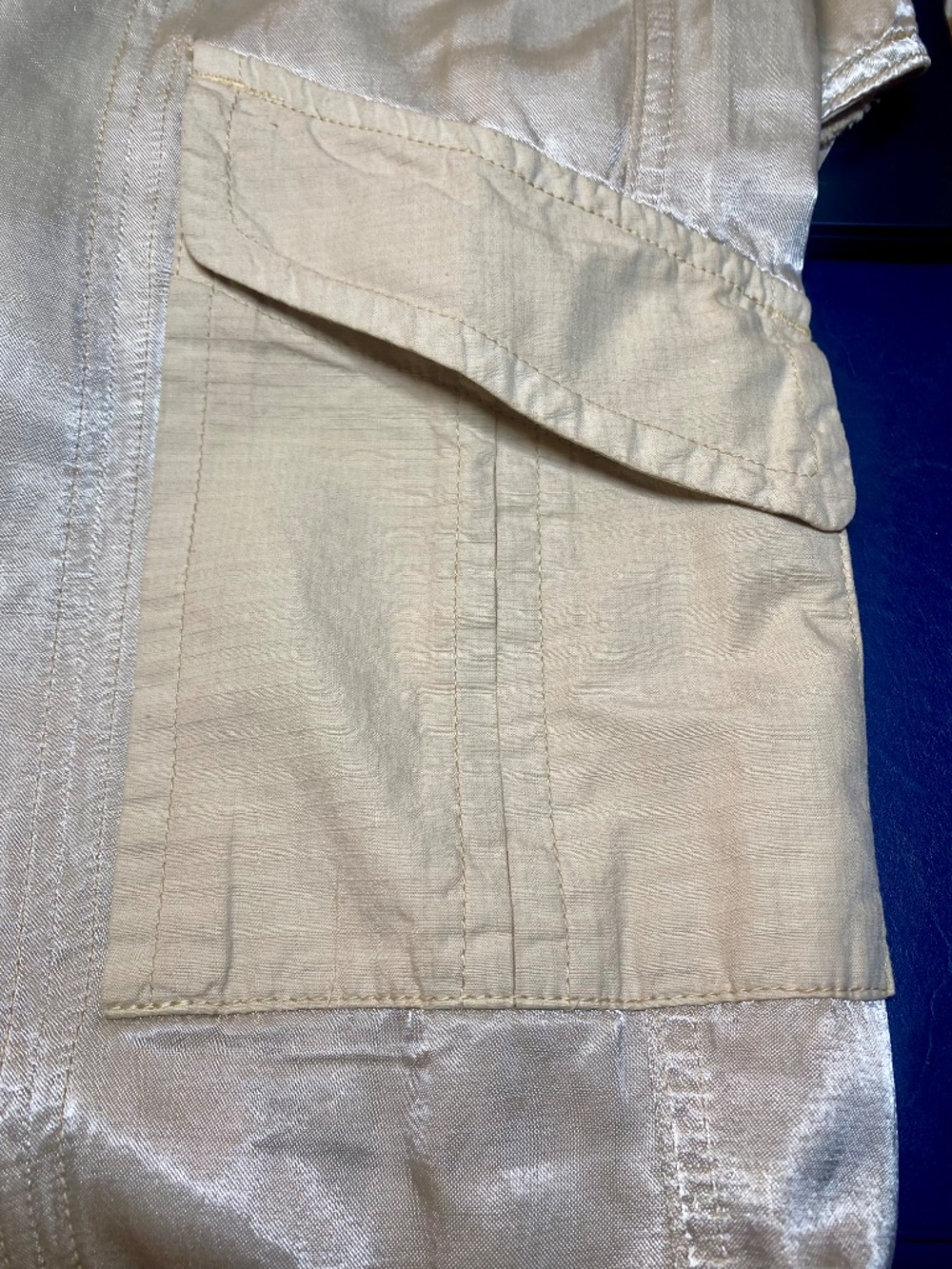 VTG Biscote Seymour Metallic Cargo Jumpsuit • Y2K Archival Cyber Gorpcore S NWOT - Picture 11 of 16